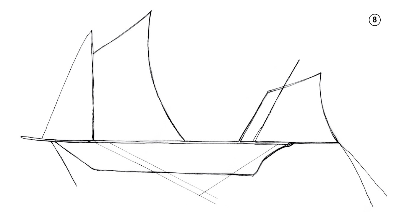 Imagen base de un barco para el minijuego de calco