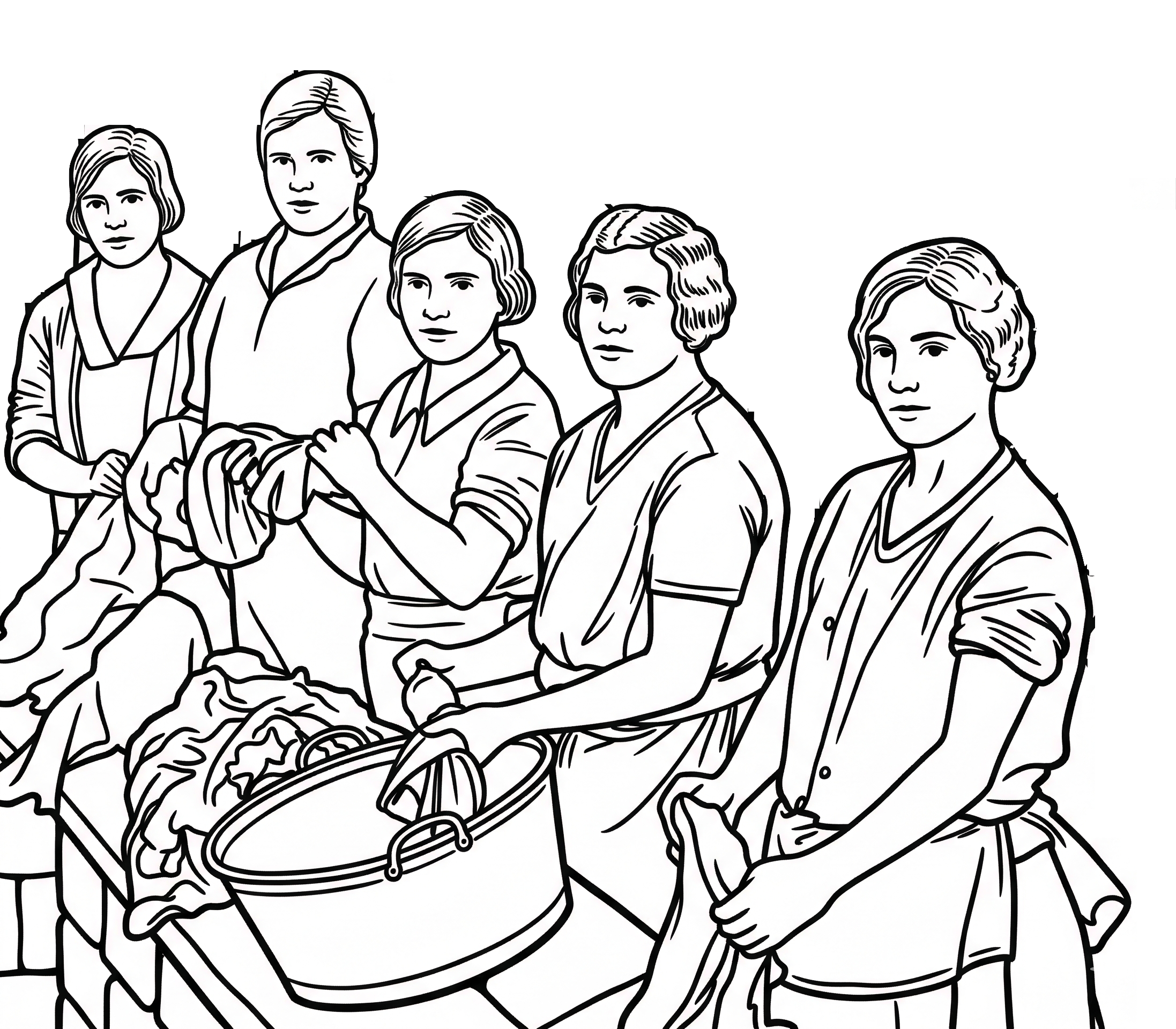 Lavanderas en el lavadero